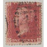 GB 1d red plate 117 GU