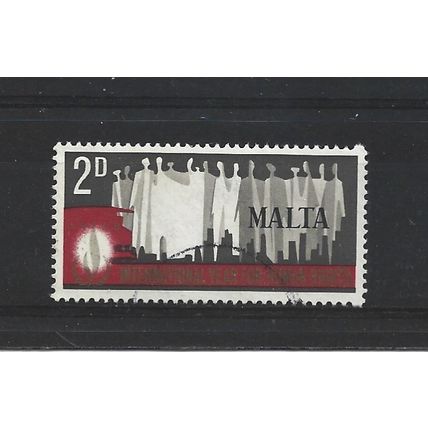 Malta.SG399 2d Human Rights Emblem and People.Fine Used.Apr25a