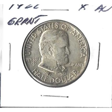 1922 US Grant Silver Comm Half Dollar XF/AU