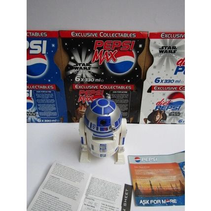 Star Wars Pepsi Promo R2D2 Alarm Clock and Projector 1999 RARE Pepsi Box Set