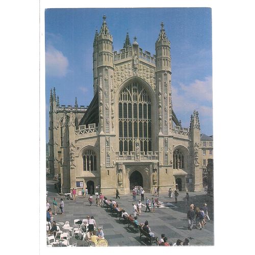 BATH ABBEY, West Front vintage unused postcard =