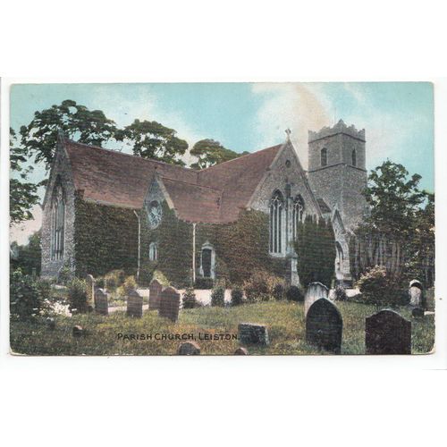 Parish Church Leiston Suffolk 1913 Postcard 20058