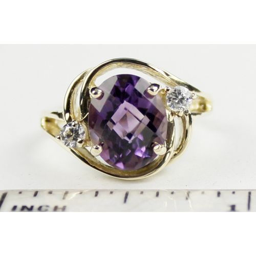 Amethyst, 10KY Gold Ring, R021
