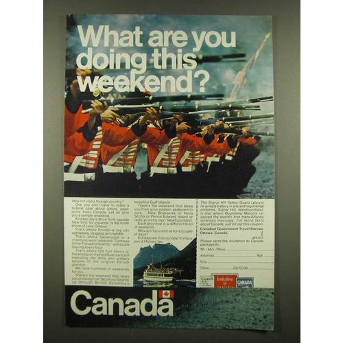 1969 Canada Tourism Ad - What are You Doing This Weekend?