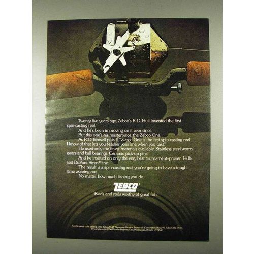 1974 Zebco One Spin-Casting Fishing Reel Ad