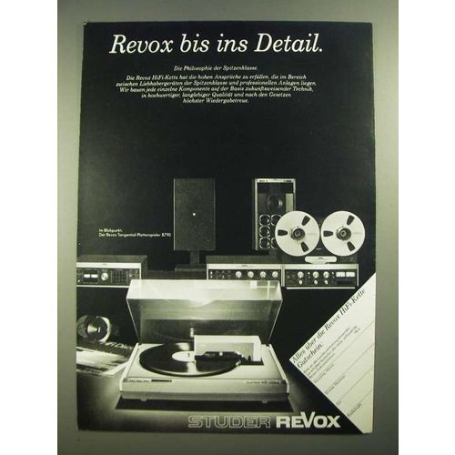 1979 Studer Revox B790 Turntable Ad - in German