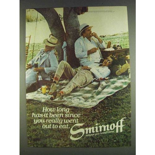 1978 Smirnoff Vodka Ad - Really Went Out to Eat