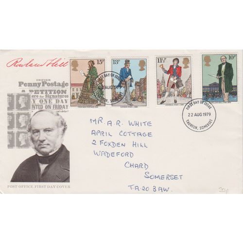 GB 1979 Rowland Hill set GPO FDC Taunton pm see others