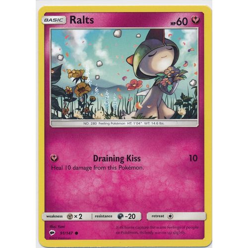 Pokemon Sun & Moon Burning Shadows 91/147 Ralts