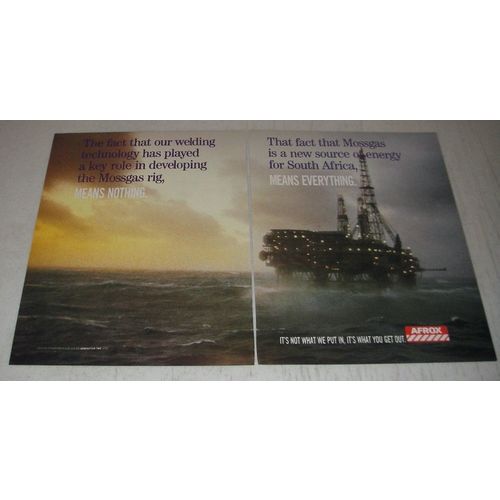 1990 Afrox African Oxygen Limited Ad - Mossgas Rig