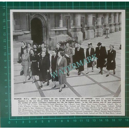 C2631) Women MPs House of Commons Barbara Castle Tweedsmuir Ganley - 1950 Clip