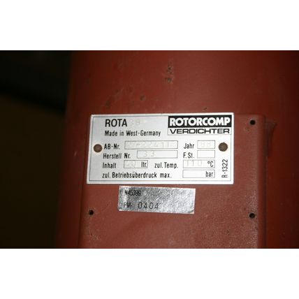 BAUER ROTORCOMP Rota 3B AIR COMPRESSOR SCREW HP Verdichter 5400RPM 210PSi US