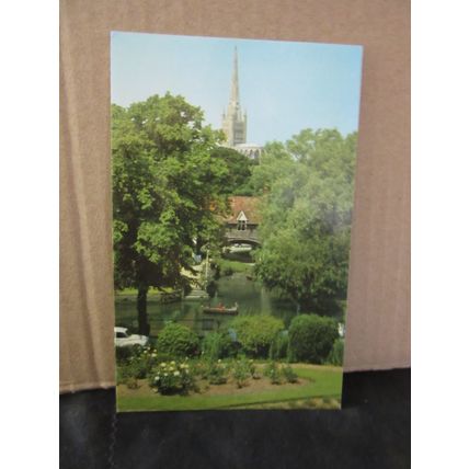 PULL'S FERRY AND THE CATHEDRAL, NORWICH, NORFOLK. unused postcard by Jarrold =