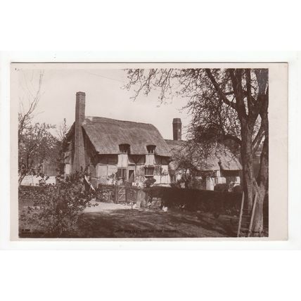Anne Hathaway's Cottage from the Orchard Stratford-on-Avon RP Postcard Rotary
