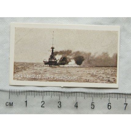 Jacobs Picture cards from History 24 Meadow Dairy Co. No. 34 HMS Hercules