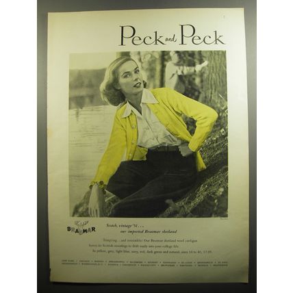 1951 Peck and Peck Braemar Sweater Ad - photo by Tom Palumbo