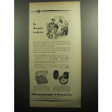 1951 Abercrombie & Fitch Ad - Waders, Hip Boots, Fly Box, Hardy Fly Reels