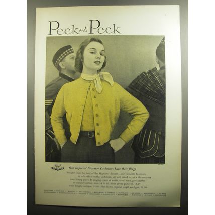 1951 Peck and Peck Braemar Sweater Advertisement - photo by Tom Palumbo