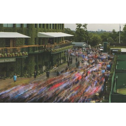 Wimbledon London Crowds Rush Hour Into Tennis Match Postcard