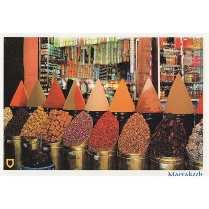 Marrakech Morocco Shop Sweets Gifts Fruits Postcard