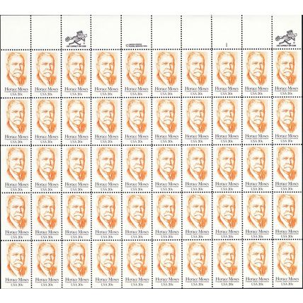 Horace Moses Sheet of Fifty 20 Cent Postage Stamps Scott 2095