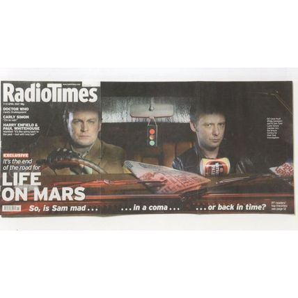 Life On Mars BBC TV Show John Simm Philip Glenister Radio Times Postcard