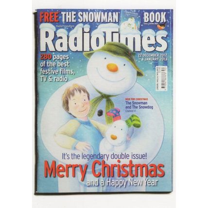 Raymond Briggs The Snowman Xmas TV Show Radio Times Postcard