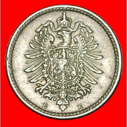 EAGLE (1874-1889): GERMANY ★5 PFENNIG 1875E RARE! WILLIAM I★LOW START★NO RESERVE