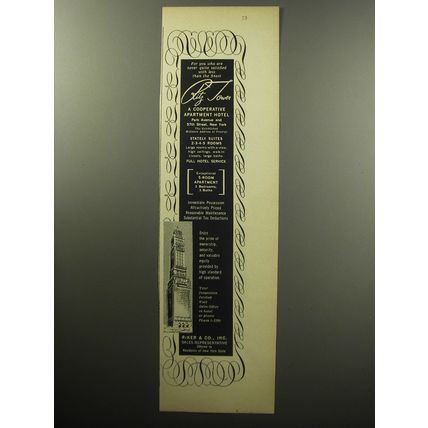 1957 Ritz Tower Apartment Hotel Ad - For you who are never quite satisfied