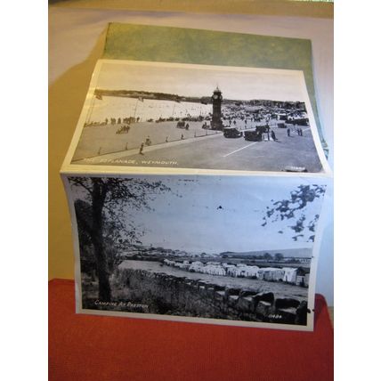 6 views, PRESTON, WEYMOUTH, DORSET vintage used LETTER card 1952 postmark =