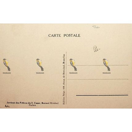 Juvenat Des Pretres Du S Coeur, Burnot (Riviere), Parloir, Belgium, Postcard