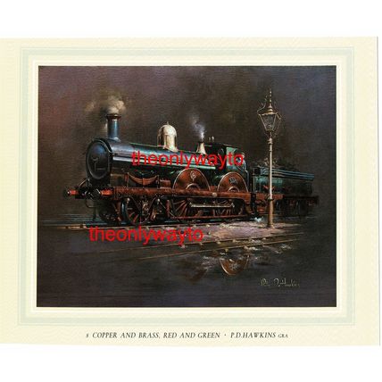 Copper And Brass, Red & Green, P D Hawkins, GWR, Book Illustration (Print), 1985