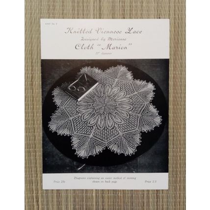 Knitted Lace Pattern Cloth Marion 27 Inch Diameter by Marianne 6 Pages
