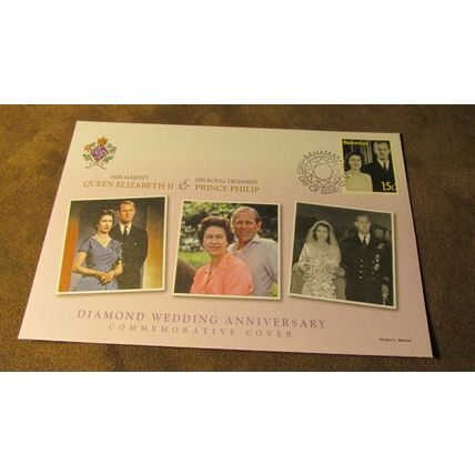 2007 Bahamas FDC Cover - Queen Elizabeth Diamond Wedding Anniversary v2