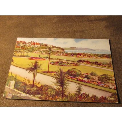 Valentines Postcard - Queen Mary Gardens, Falmouth - Artist E.W Trick A1439