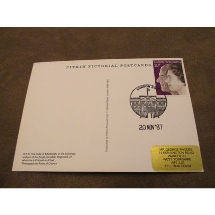 1980s Postcard bureau Cover - Duke of Edinburgh / Prince Philip - Royal interest