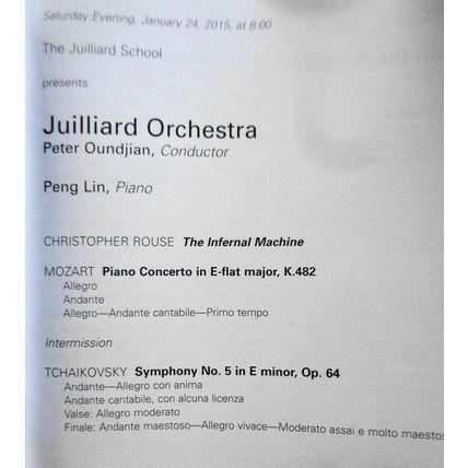 10 Juilliard School Playbills lot, 2014-15 Lincoln Center, NYC