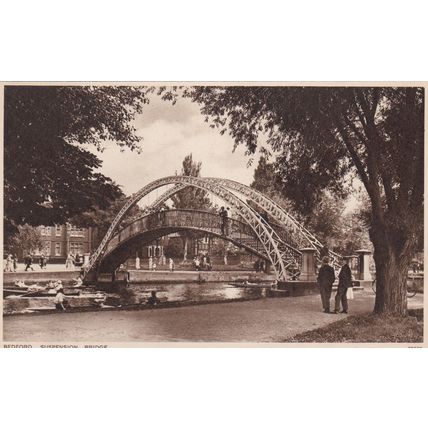 B917 BEDFORD - SUSPENSION BRIDGE . PRINTED POSTCARD