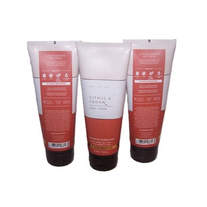 Bath & Body Works Citrus & Cedar Ultimate Hydration Body Cream 8 oz - 3 Pack