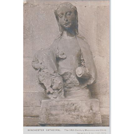Century Madonna And ChildThe 14th Winchester Cathedral Winchester Hampshire Post