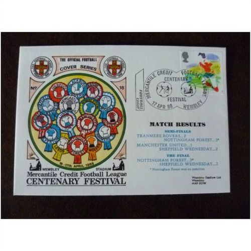 1988 Mercentile Credit Football League Centenary Official Dawn Football Cover 18