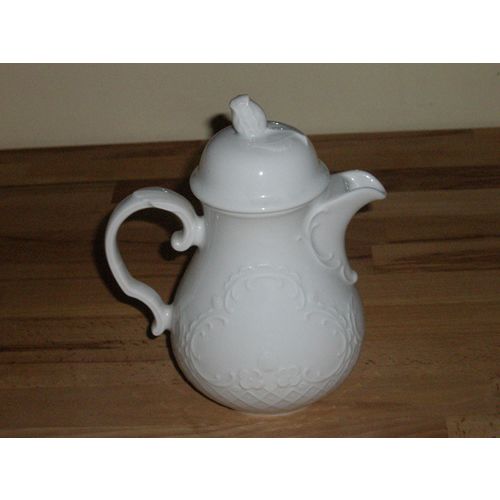 German Schonwald White Moulded Coffee / Chocolate Pot