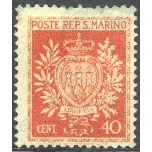 San Marino 1945 - SG311 - 40c - Arms Of Marino - unused