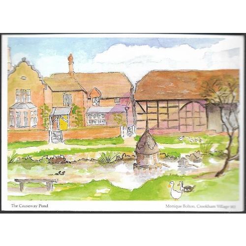 Hartley Wintney, Hampshire - Causeway Pond - local postcard c.1990s
