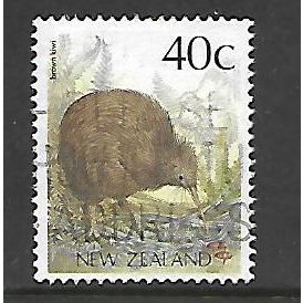 NEW ZEALAND 1988 NATIVE BIRDS 40c BROWN KIWI SG 1463 FINE USED#