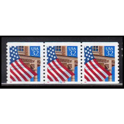 2913v 32c U.S. Flag Over Porch Very Fine MNH LGG PNC 22222/3 PA3478