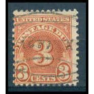 Used J82 3c Postage Due Average WA1357