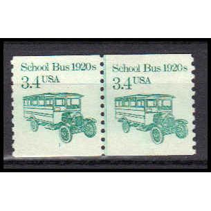 2123 3.4c School Bus Very Fine MNH Dry Gum CNP Left 1 PA0625