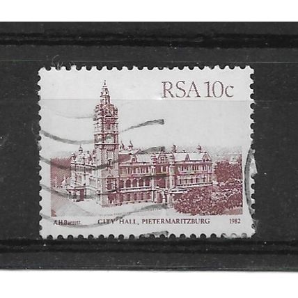 SouthAfrica.SG520a 10c City Hall,Pietermariztburg.Type Unchecked.F/Used.Sept21b