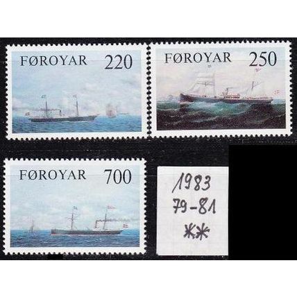 DÄNEMARK DANMARK [Färöer] MiNr 0079-81 ( **/mnh ) Schiffe